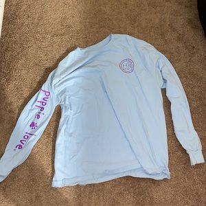 Light blue puppie love long sleeve